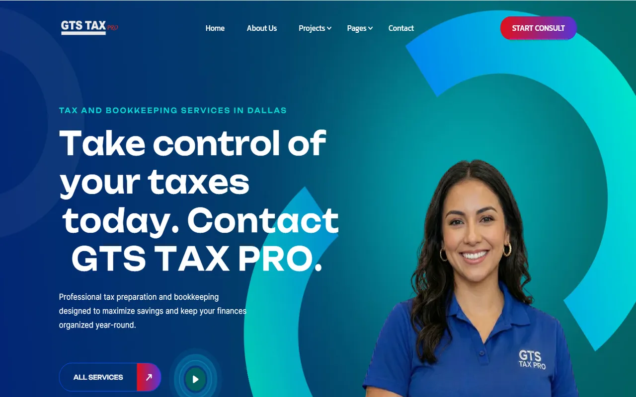 GTS Tax Pro website by Assure Digital Media