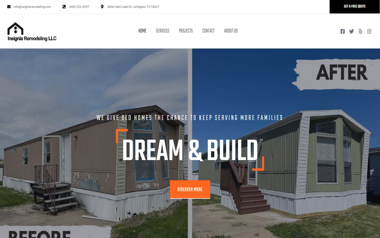 Insignia Remodeling website by Assure Digital Media