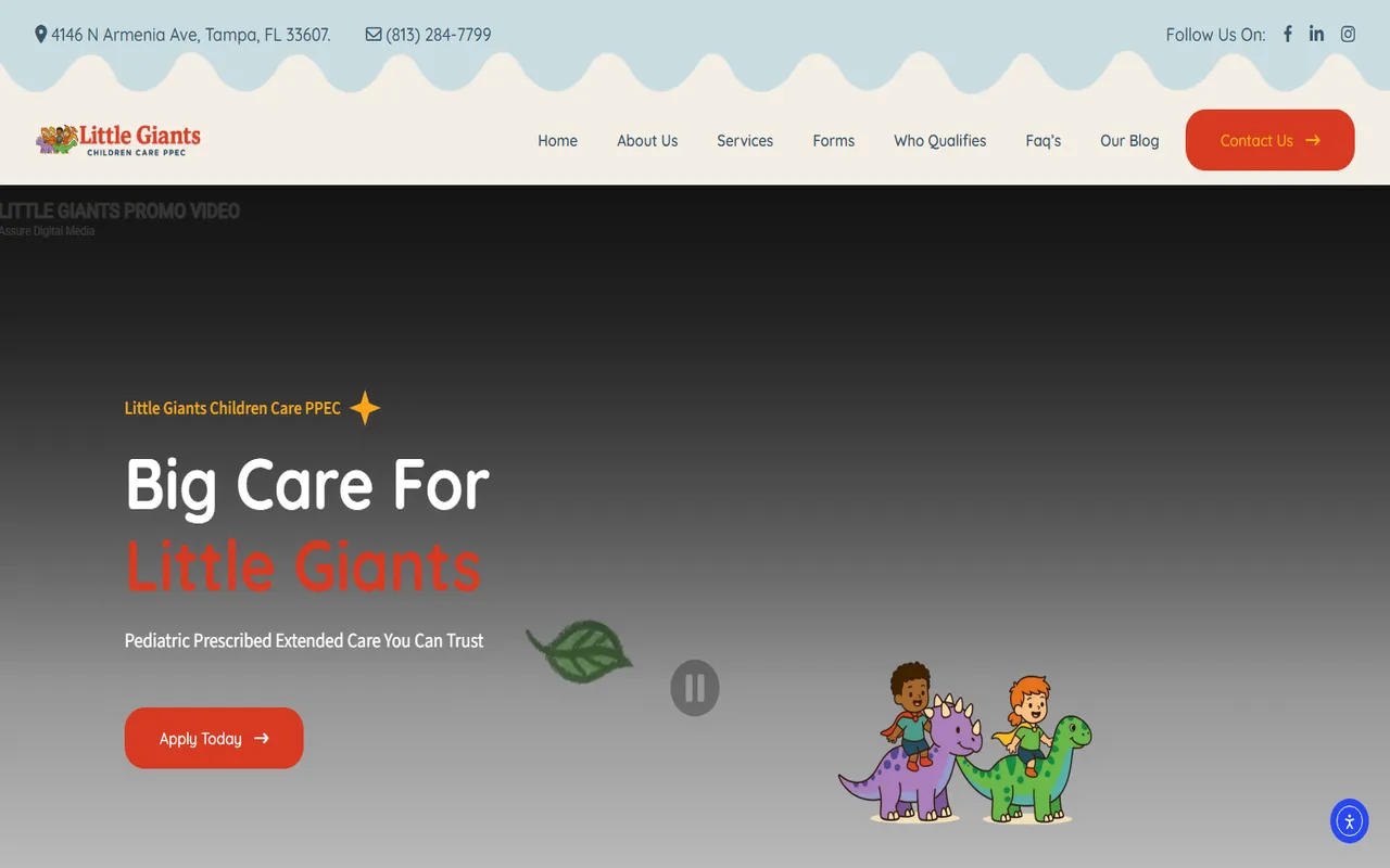 Little Giants website by Assure Digital Media