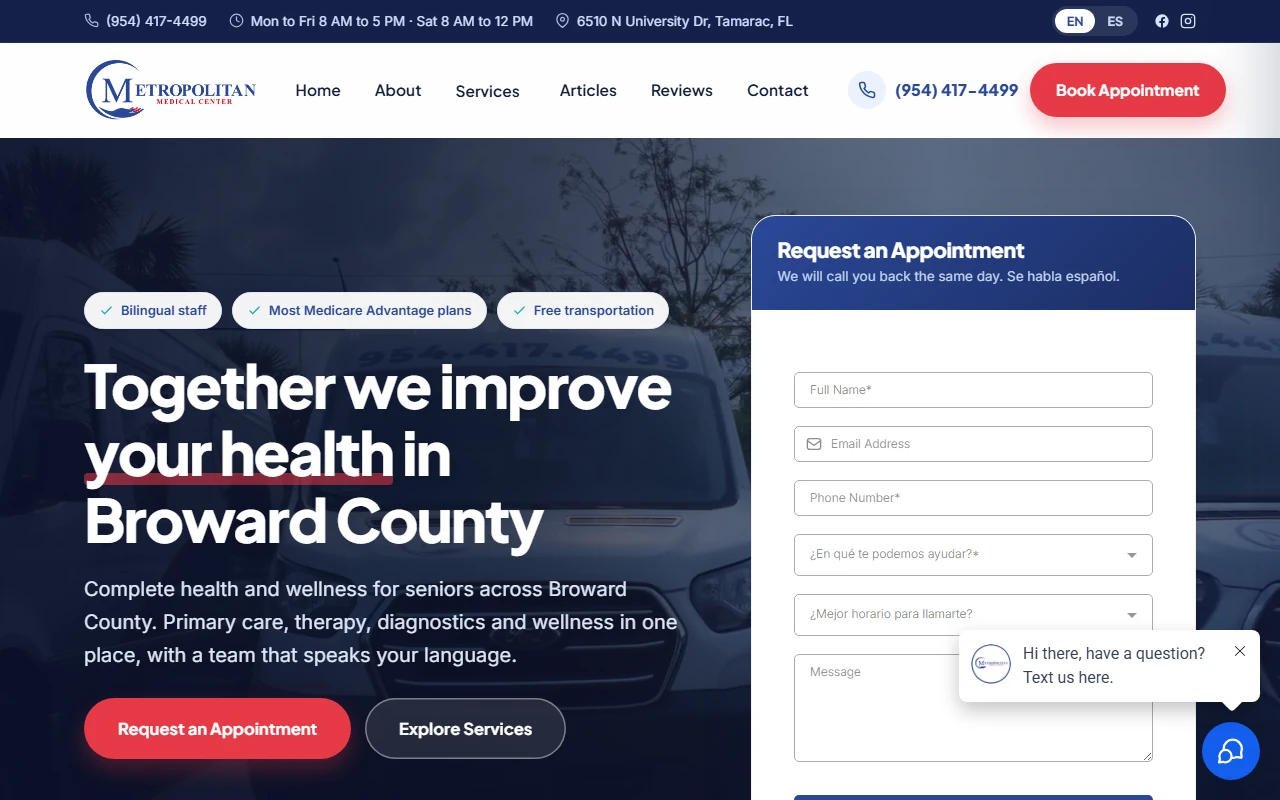 Metropolitan Medical Centers website by Assure Digital Media