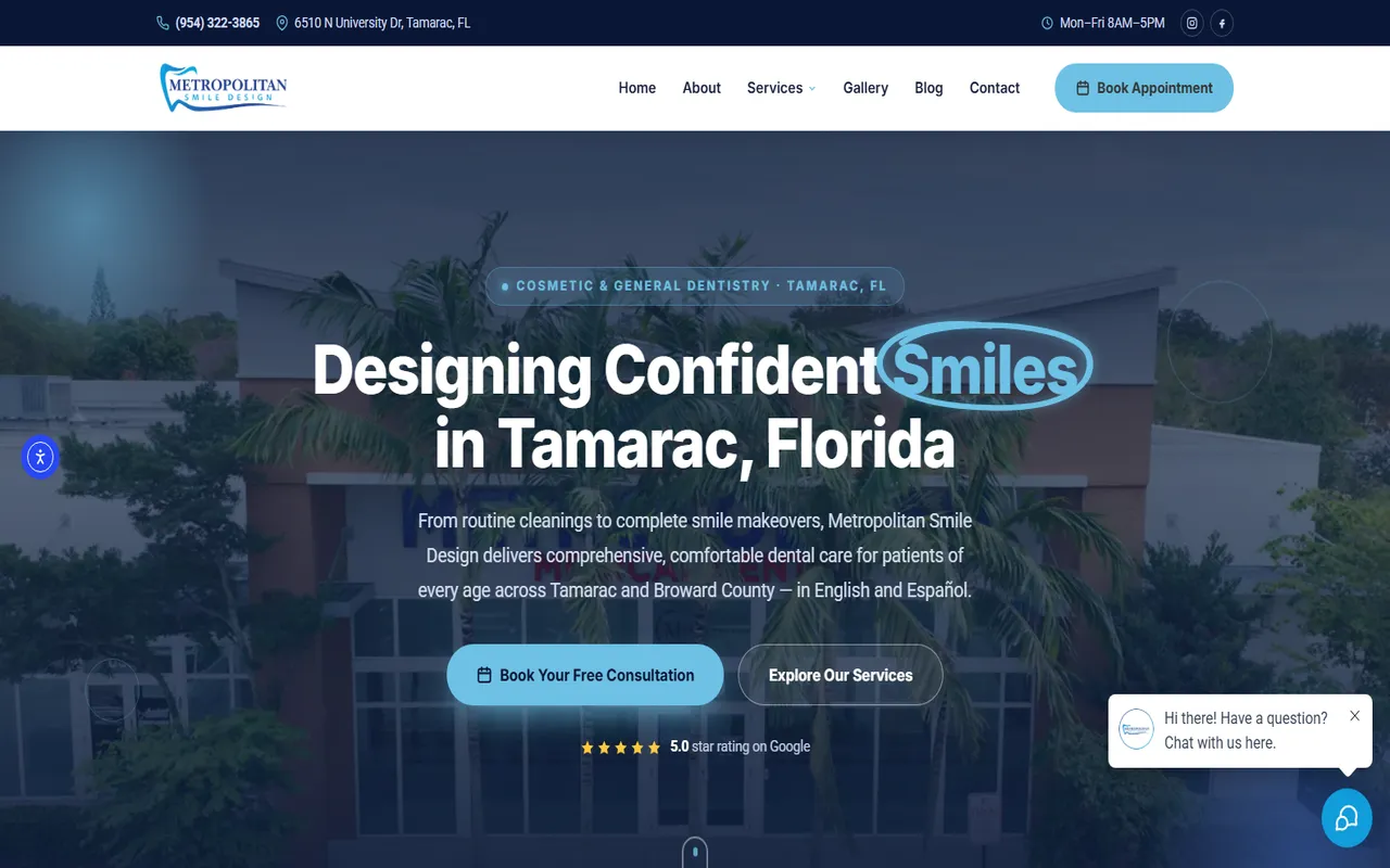 Metropolitan Smile Design website by Assure Digital Media