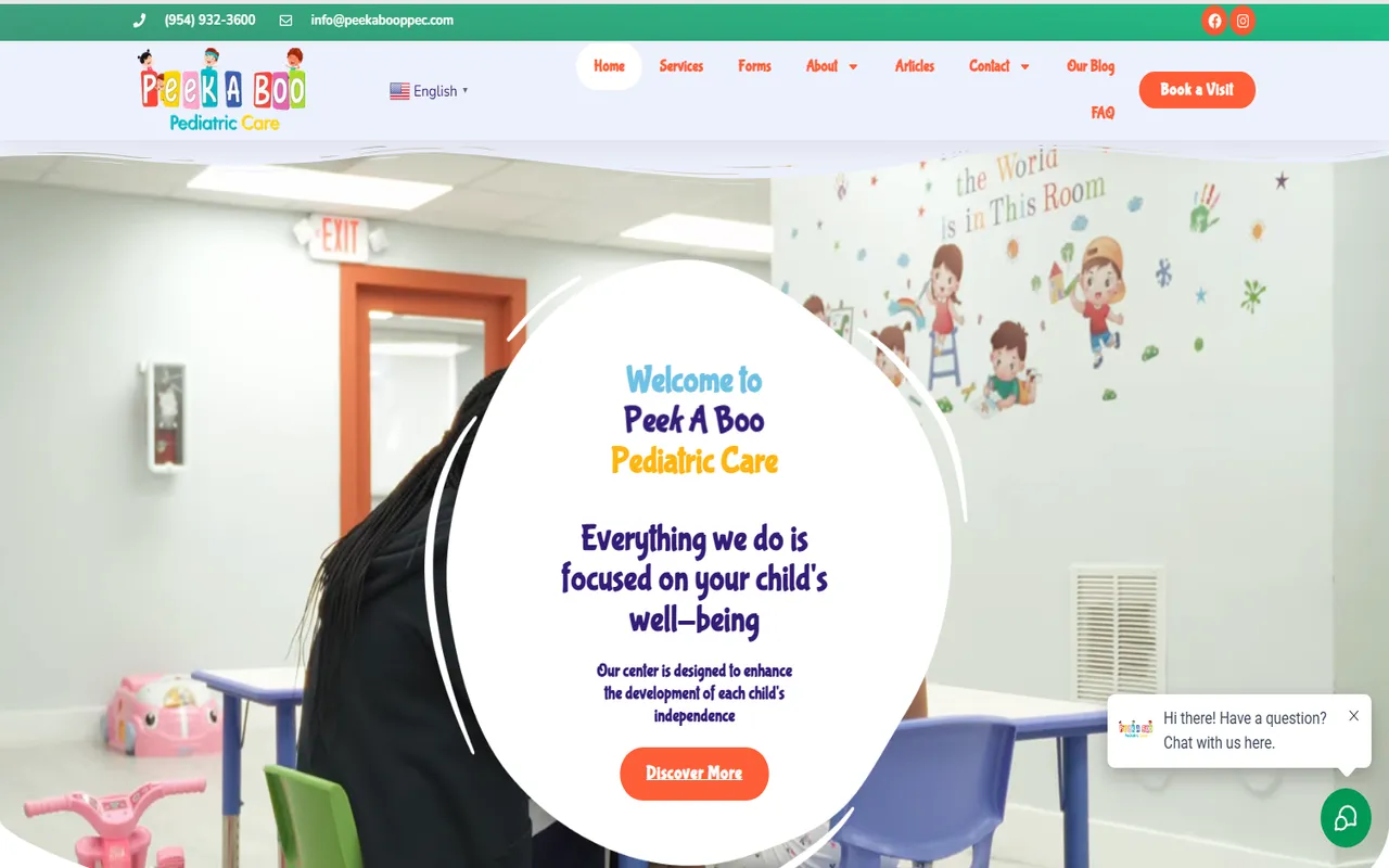 Peek A Boo Pediatric Care website by Assure Digital Media