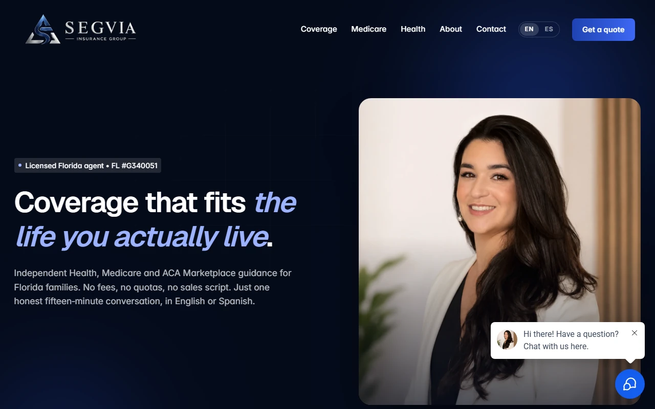 Segvia Insurance Group website by Assure Digital Media