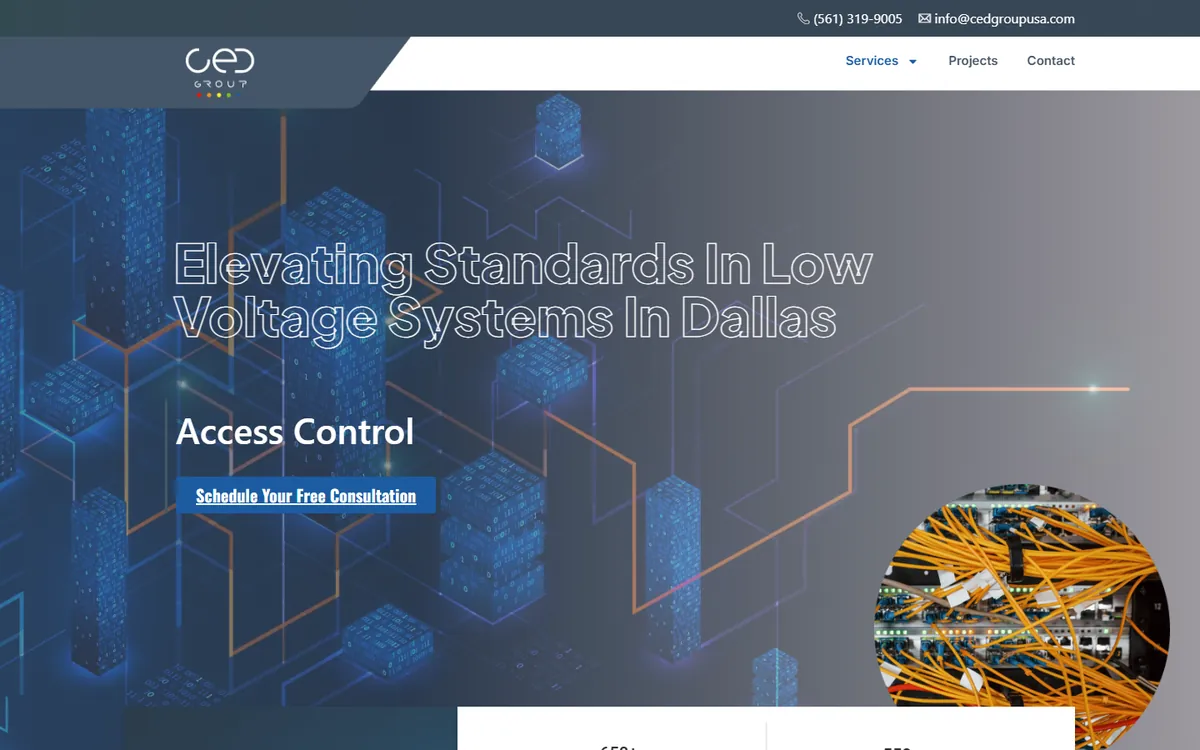 CED Group homepage, built by Assure Digital Media